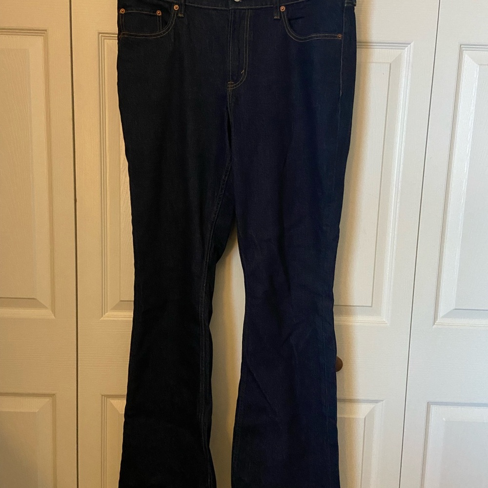 Dark Blue Bootcut Midrise Abercrombie Jeans